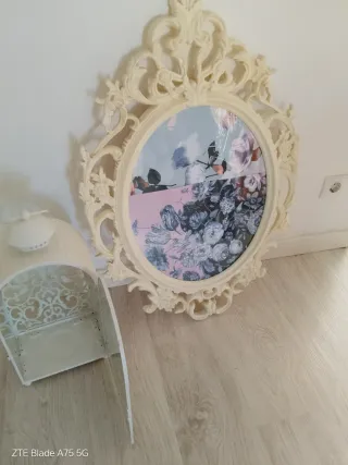 Farol y marco decorativo vintage