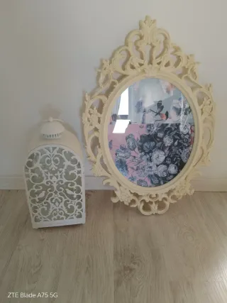 Farol y marco decorativo vintage