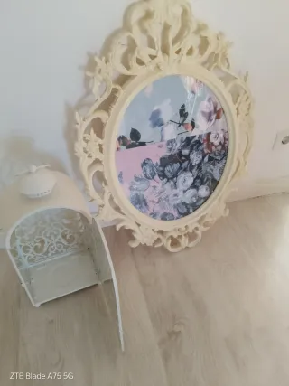 Farol y marco decorativo vintage