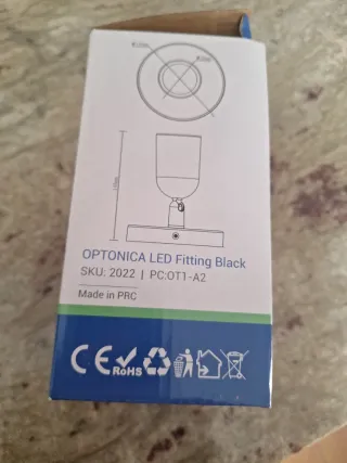 Lámpara Techo LED OPTONICA GU10 Negra