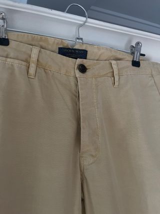 Pantalón chino beige Zara Man Talla 42