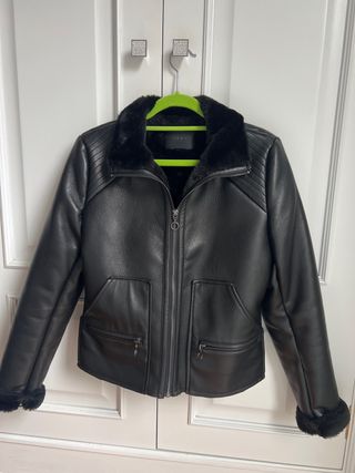 Chaqueta Biker IKKS Negra Talla XS