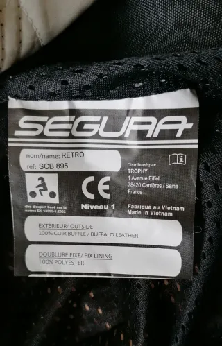 Chaqueta de cuero Segura para moto