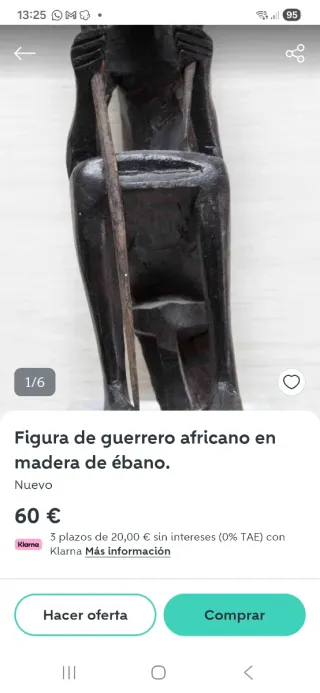 Figura de ébano años 70