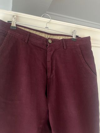 Pantalón chino Massimo Dutti granate