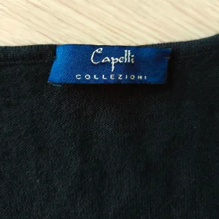 Top nero Capelli Collezioni misto lana merinos