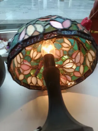 Lámpara Tiffany Vidrio y Metal