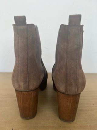 Botin ante marron con plataforma