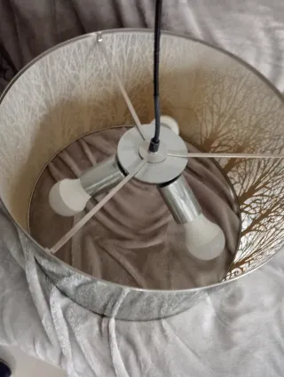 Lámpara de techo diseño árbol plata