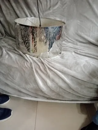 Lámpara de techo diseño árbol plata