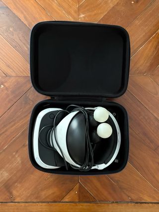 PSVR con mandos, cámara y estuche