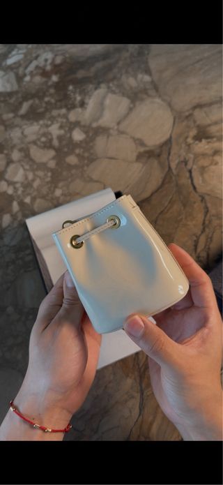 Bolso Prada Piel Cordero Blanco Dorado