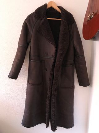 Abrigo marrón borrego talla S