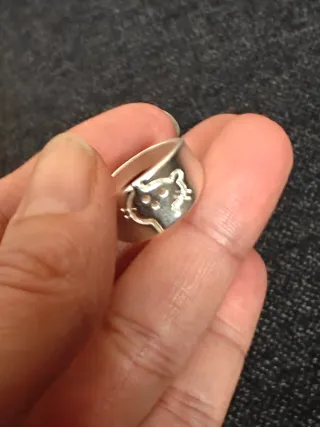 Anillo gatito nuevo ajustable