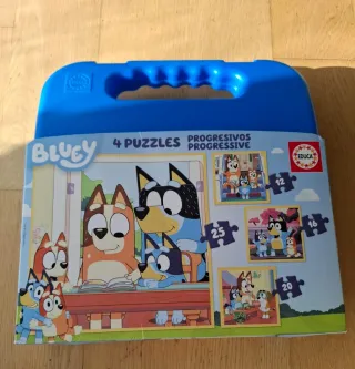 Maletín Bluey 4 Puzzles Progresivos Educa