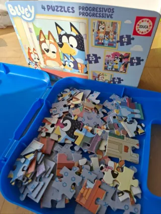 Maletín Bluey 4 Puzzles Progresivos Educa