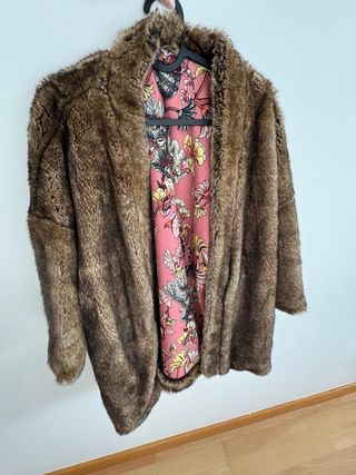 Abrigo vintage de pelo doble faz