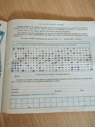 Album  Liga 1978-79 fher disgra