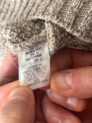 Jersey marrón cuello pico talla L