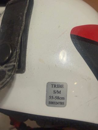 Casco esquí blanco CARRERA con gafas