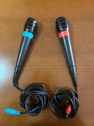 2 Micrófonos Singstar Rojo y Azul