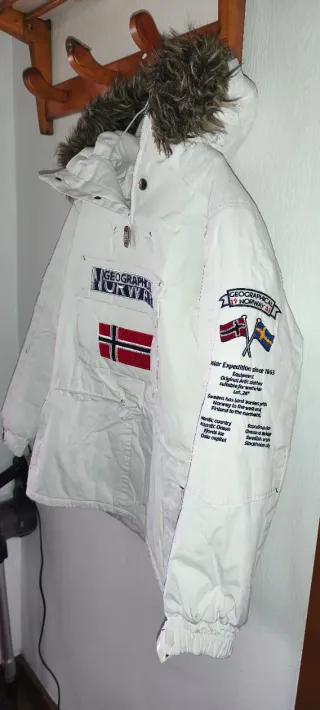 Chaqueta Geographical Norway Blanca, hombre M.