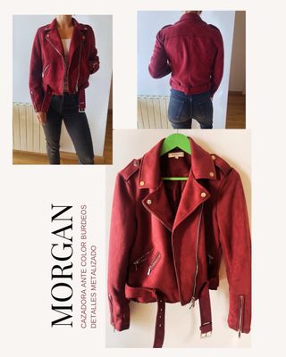 Cazadora Morgan ante burdeos