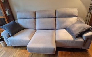 Sofá 3 plazas DVNStar gris con asientos deslizante