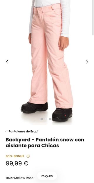 Pantalón de esquí Roxy 14 años chica COMO NUEVO