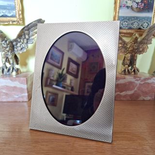Cornice Portafoto Argento 800 anni 70 foto cm13x18