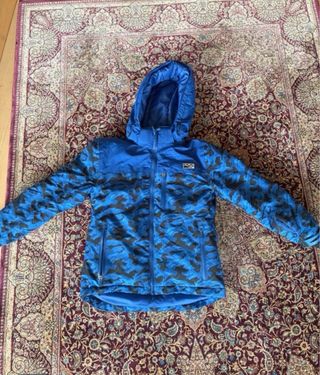 Abrigo esquí niño azul camuflaje