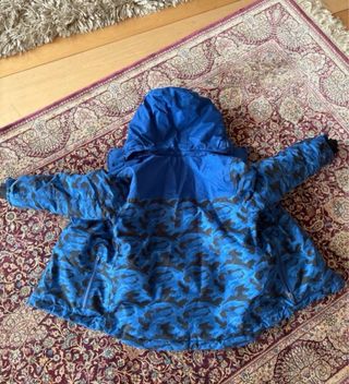 Abrigo esquí niño azul camuflaje