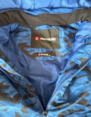 Abrigo esquí niño azul camuflaje