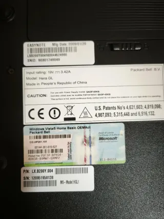 Packard Bell Portátil Negro/Plateado