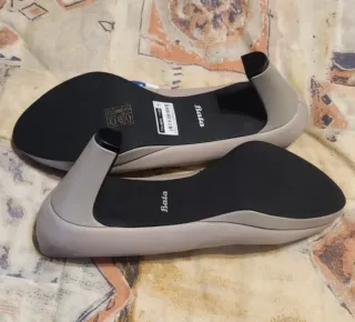 BATA Zapatos Tacón Piel T38 Beige Nuevos