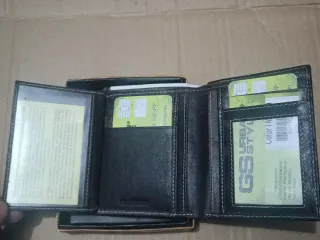 Cartera Billetera de Piel Marrón URBAN