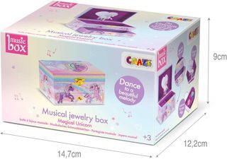 CRAZE Joyero Musical Niña, Modelo Unicornio, Caja