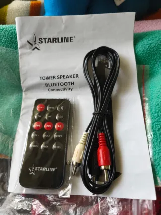 Torre de Sonido Bluetooth Negra y Roja