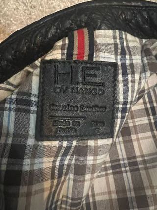 Chaqueta Biker Cuero Negra