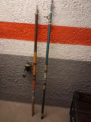 Caña de pescar con carrete