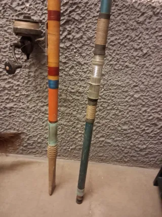 Caña de pescar con carrete