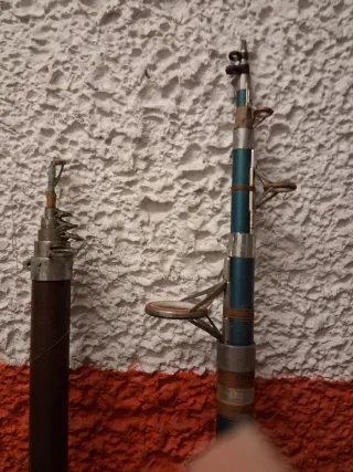 Caña de pescar con carrete