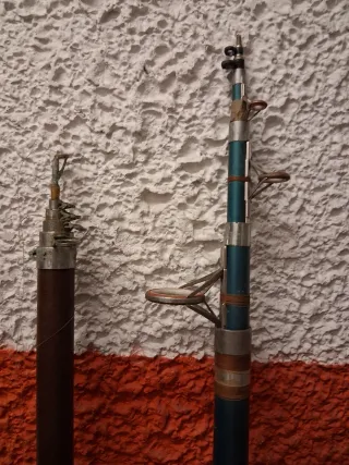 Caña de pescar con carrete