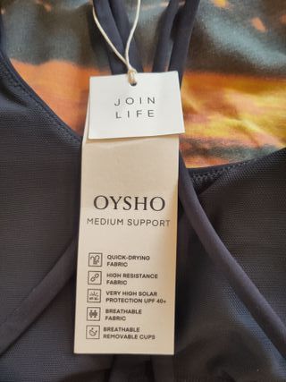 Top Sujetador Deportivo Negro L espalda cruzada