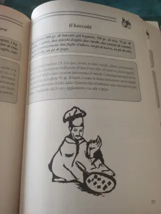 Antico libro ricette culinarie