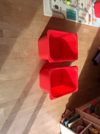 2 Cajas Almacenaje Juguetes Ikea Roja
