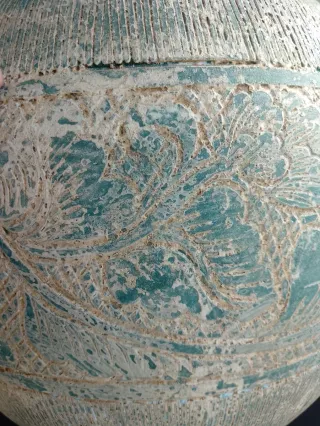 Lámpara de mesa Inthai cerámica y madera