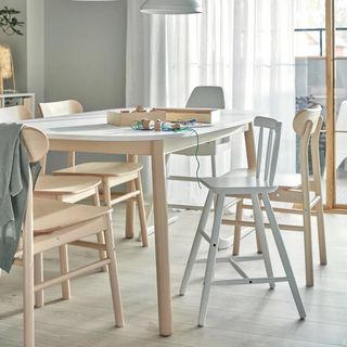 Silla alta para niños blanca Ikea