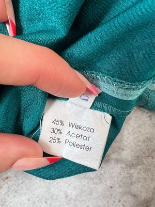 Elegante top fiesta lentejuelas florales verde azu