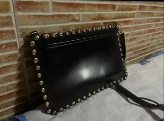 Conjunto de Chaleco piel sintética y bolso